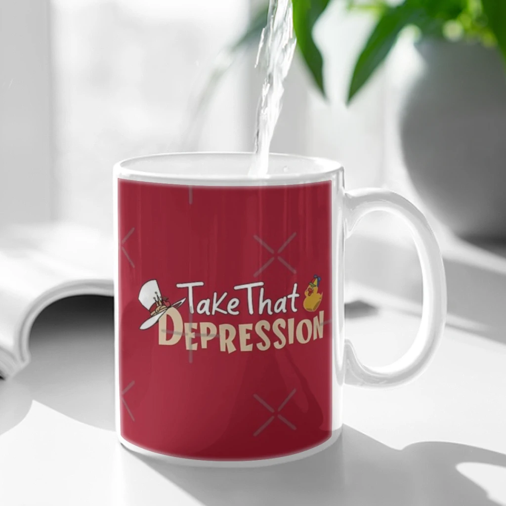 Prendi quella depressione Hazbin Hotel, Lucifer Morningstar Coffee Coffee Milk Cup Mocha Mug tazze Kawaii tazze originali 11oz