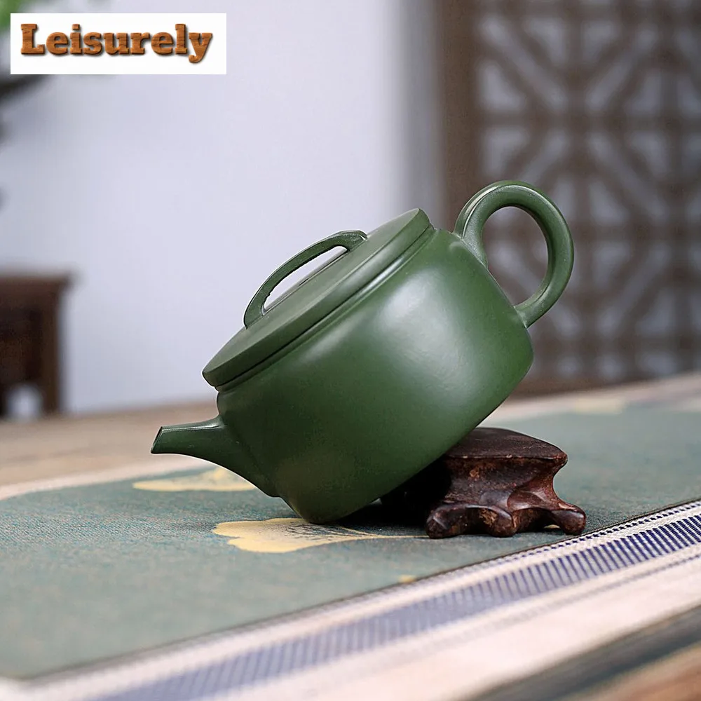 270ml Chinese Yixing Purple Clay Teapots Beauty Kettle Famous Artists Handmade Tea Pot Raw Ore Green Mud Kettle Zisha Tea Set