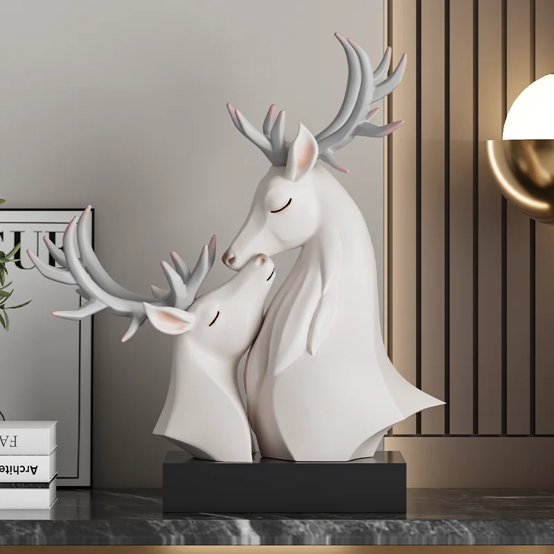 

Vintage Deer Head Ornaments,Art Sculpture,Living Room,Entrance Halls,Study Rooms,Display Cabinets,Wine Cabinet,Decoration Crafts