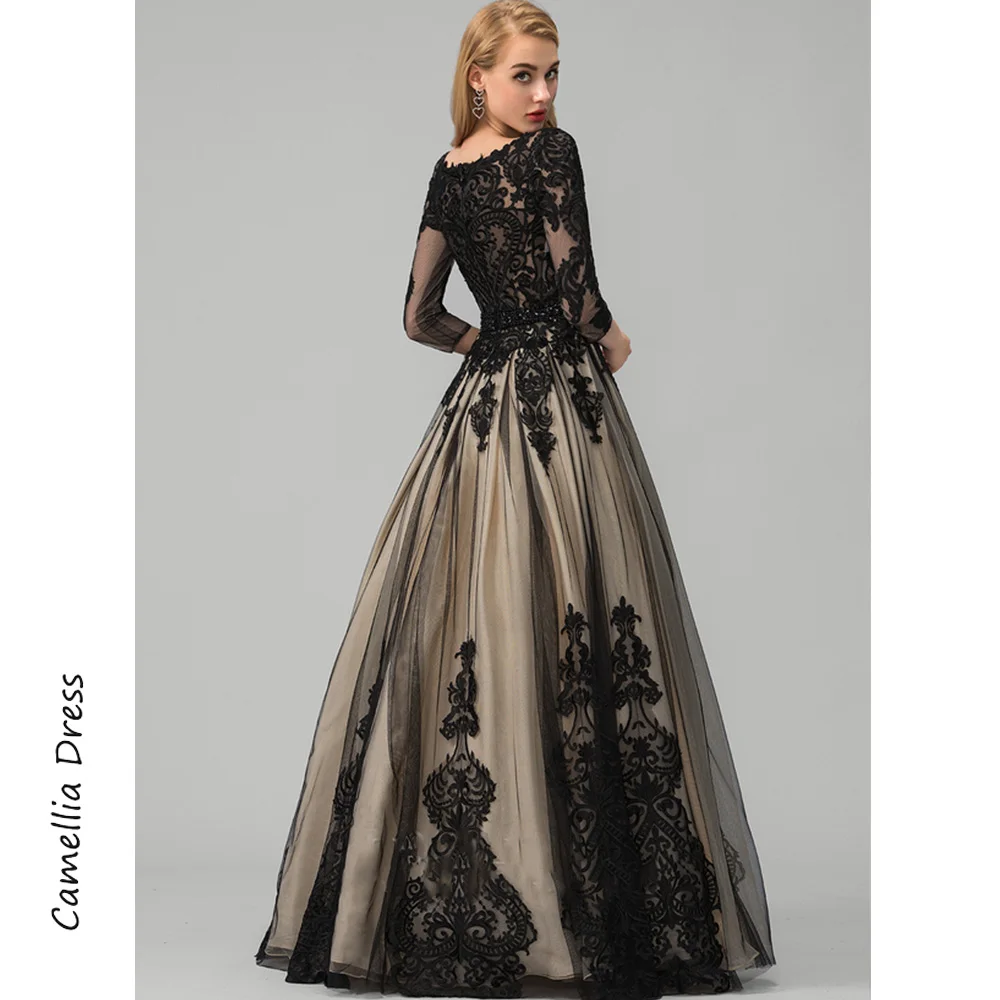 Princess Ball-Gown Evening Dresses Scoop Neck Party Dresses Tulle Formal Dresses Beading Vestidos De Fiesta فساتين السهرة