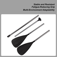 Kayak Paddles 2 In 1 Adjustable Paddle Ergonomic Quick-Release Rowing Tool Single And Double Head Combination For Boat Training