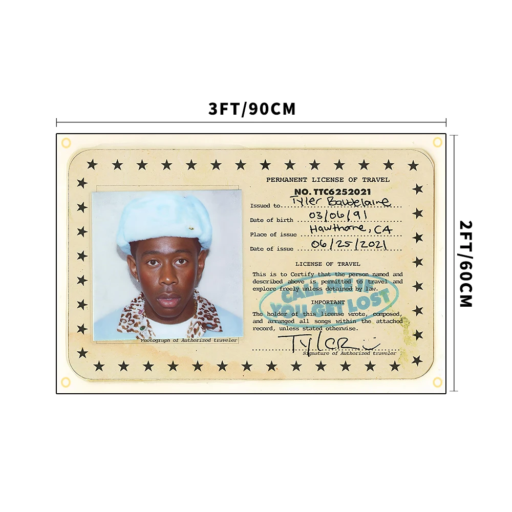 3Jflag  90x150cm Tyler The Creator Flag Call Me If You Get Lost flags Interior Decoration Banner