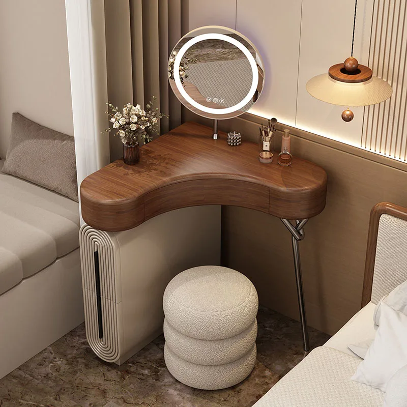 Mesa de tocador de diseño moderno y lujoso para salón, ahorra espacio, estética universal, cómoda para dormitorio, diseño para el hogar.