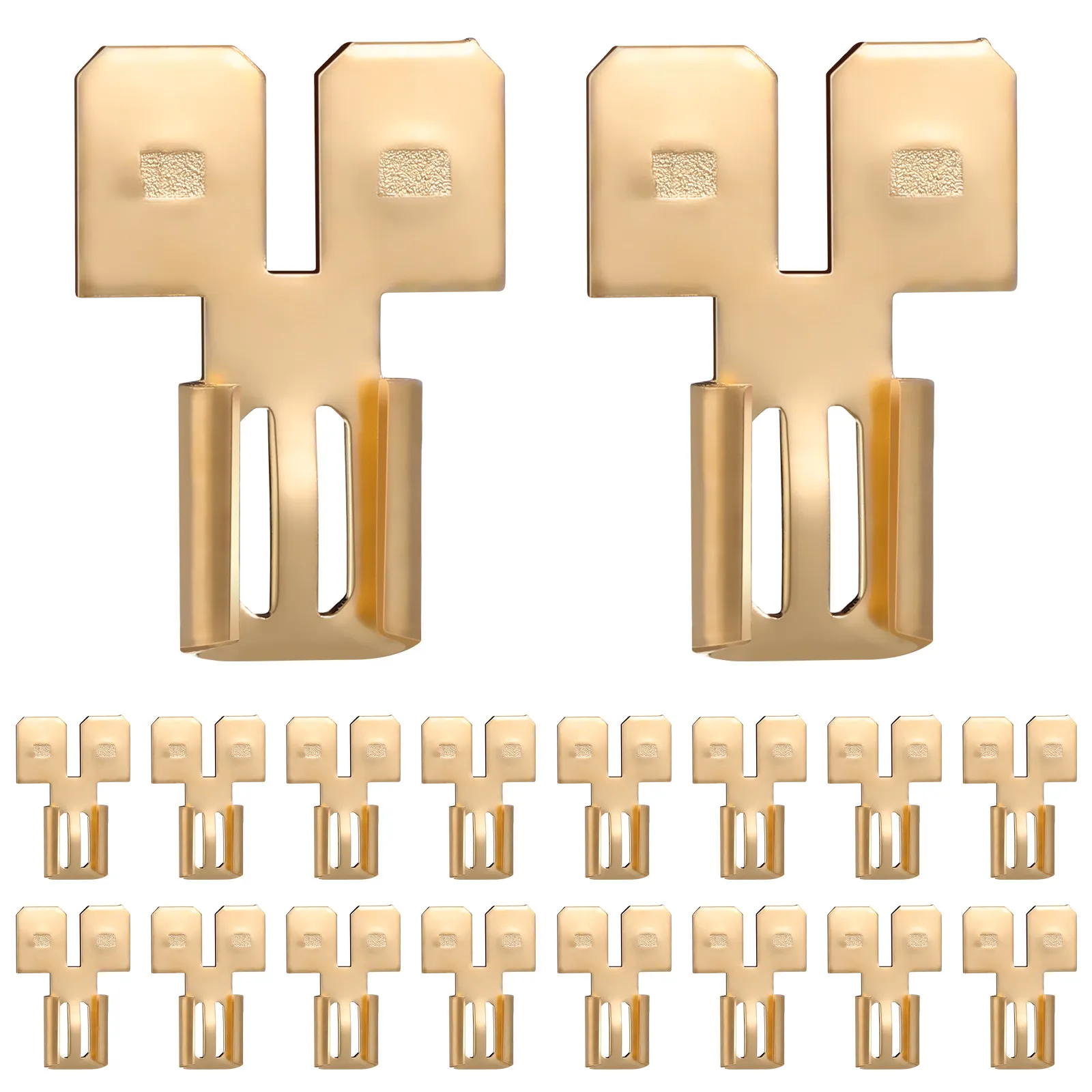 50Pcs Quick Disconnect Electrical Connectors Brass Spade Wire Terminals Easy Install Secure Connection Automotive Industrial