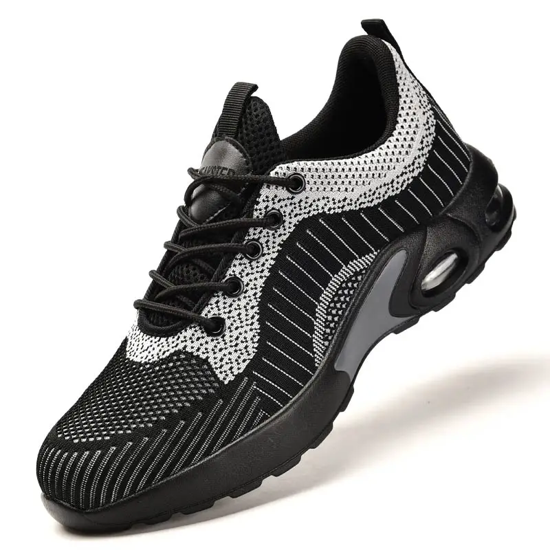 mens fashion breathable steel toe caps work safety shoes summer tooling security boots worker air cushion sneakers safe footwear