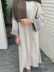 2024 New Closed Abayas with Zipup for Women Islamic Long Dress Dubai Turkey Arab Robe Kaftan Caftan Femme with Kuffiyeh Sleeves