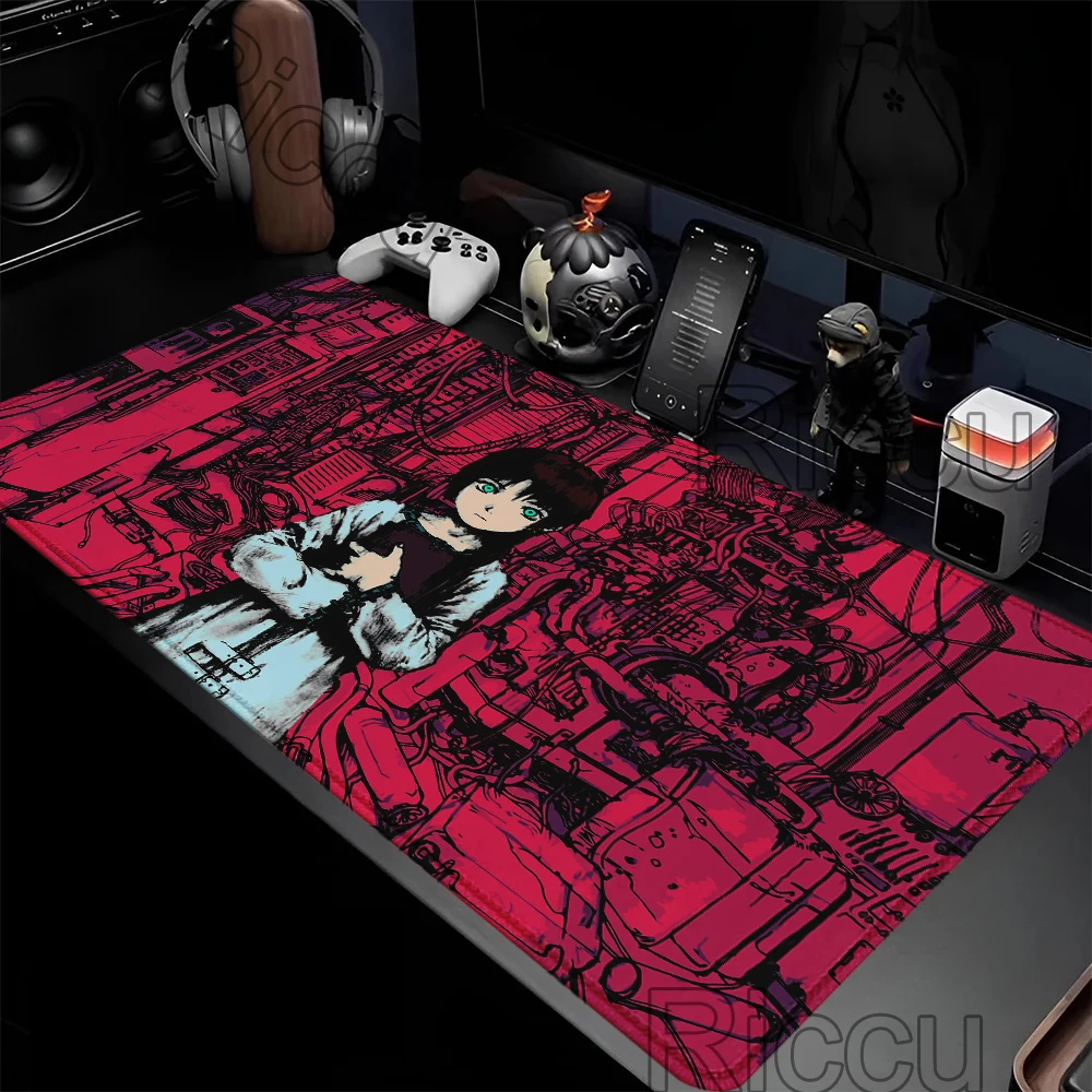 

Anime Mouse Pad Serial Experiments Lain Computer Desk Mat Mouse Mats Gamer Keyboard Mouse pad Deskmat Cabinet Gaming Accessories