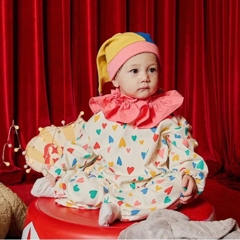 Halloween 2024 Autumn Korean Baby Costume Ins Circus Clown Style Boys Girls Baby Jumpsuit Baby Romper Outfits Festival Costumes image 2