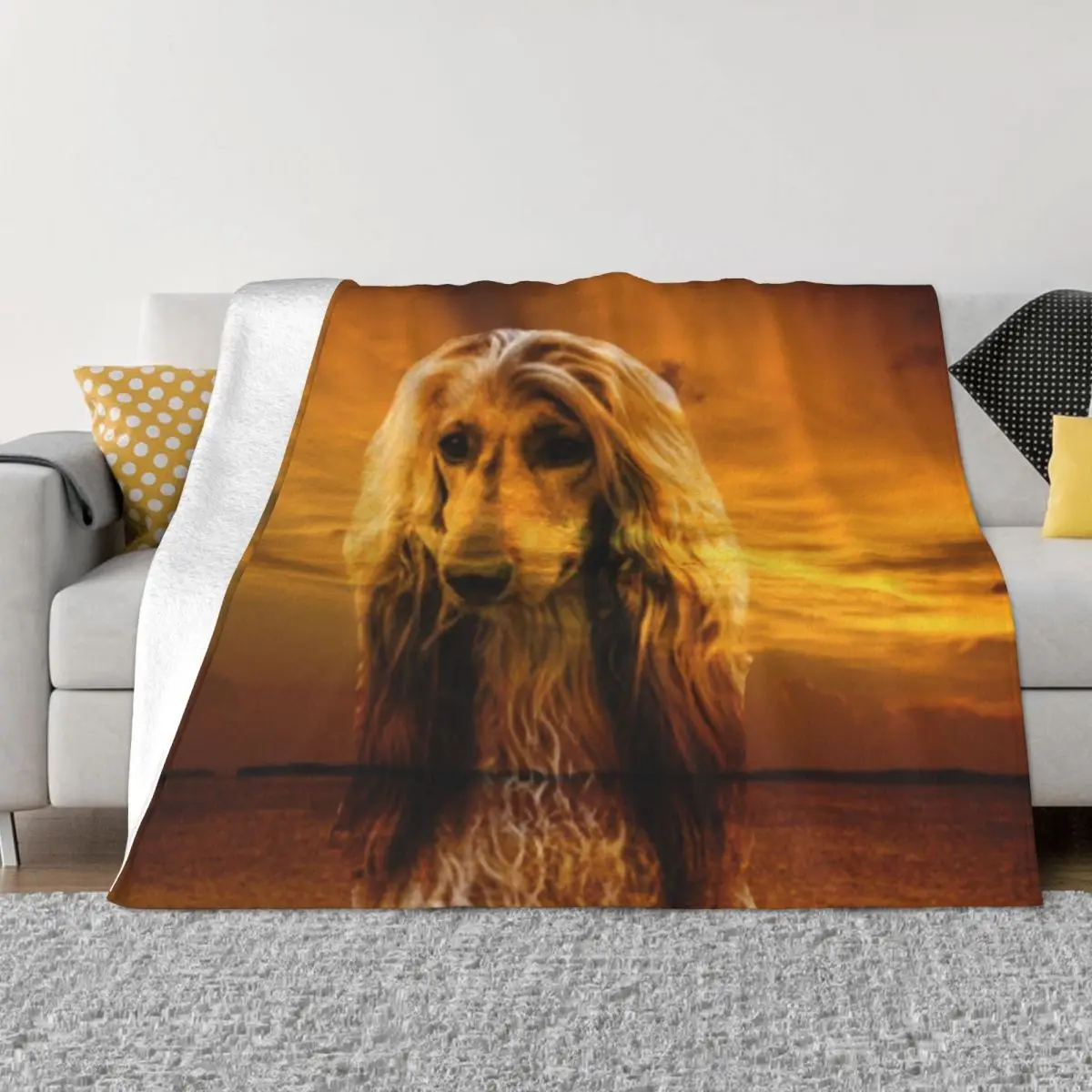 

Dog Afghan Hound Throw Blanket bed plaid anime Bed Fashionable Blanket