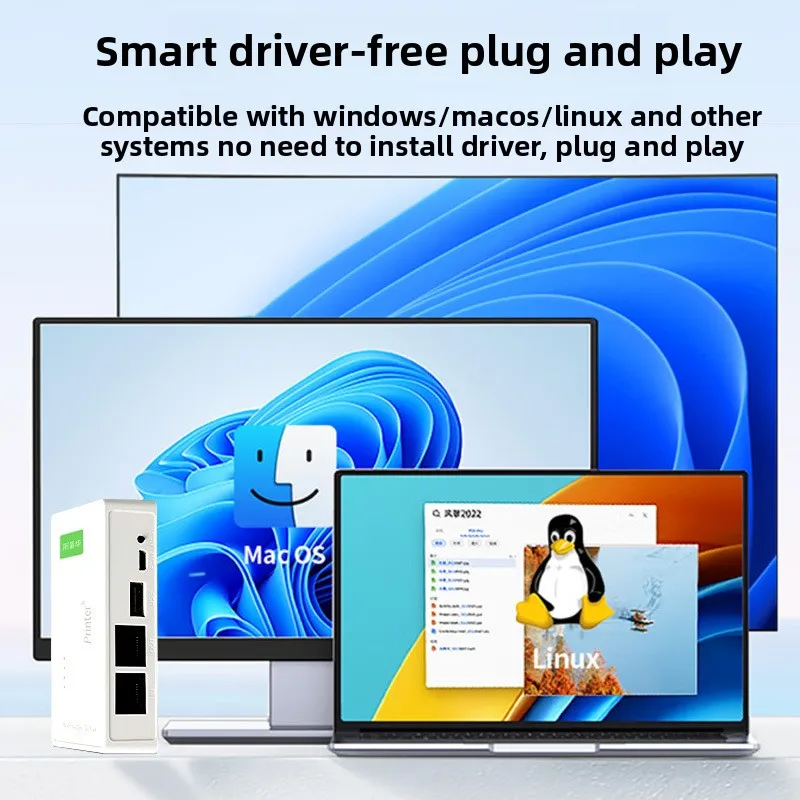 Jinghua USB خادم طباعة الشبكة اللاسلكية واي فاي LAN جهاز استقبال مشاركة الطابعة عالي السرعة #2