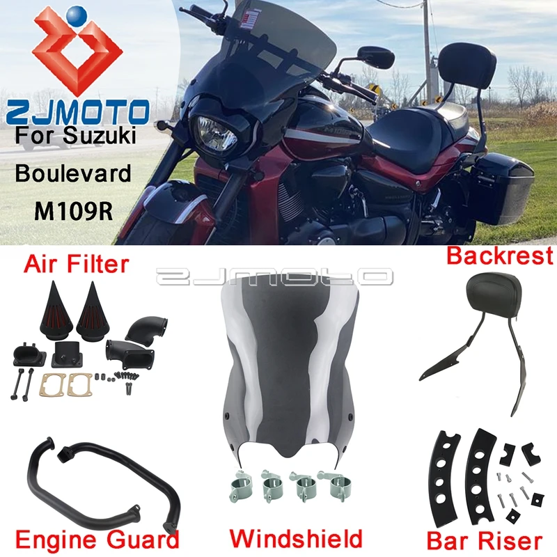 

Motorcycle Frame Cover Guard Windscreen Engine Guard Air Cleaner Handle Bar Riser Backrest Accessorie For Suzuki Boulevard M109R