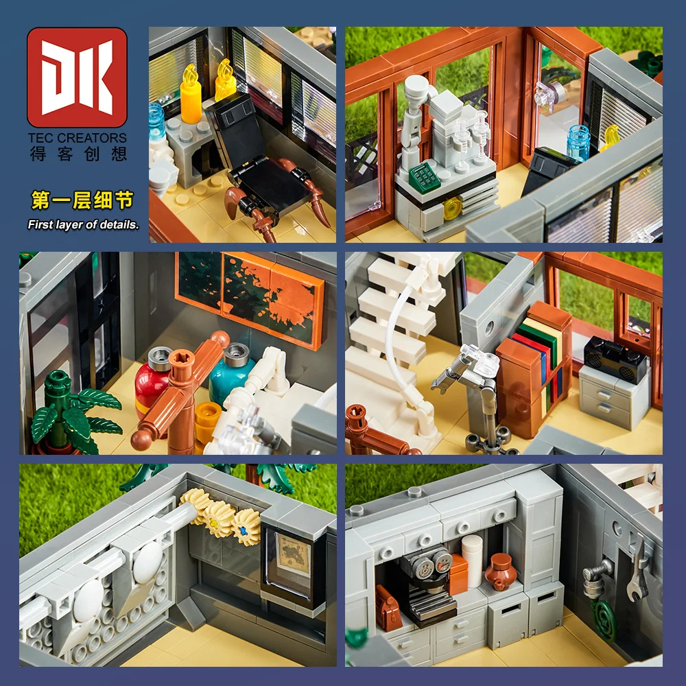 Nuevo 80023 2813 Uds. MOC películas clásicas casa de bloques de construcción modelo Hawke Villa ladrillos juguetes de ensamblaje para niños regalo de cumpleaños