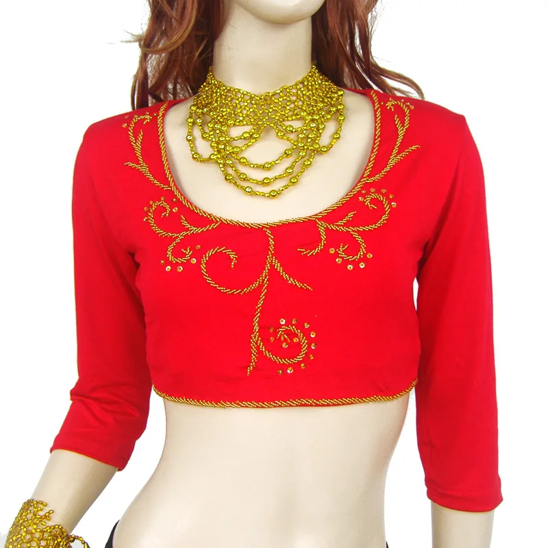 203 # Medium to long sleeved, belly dance, belly dance clothing, belly dance practice suit top