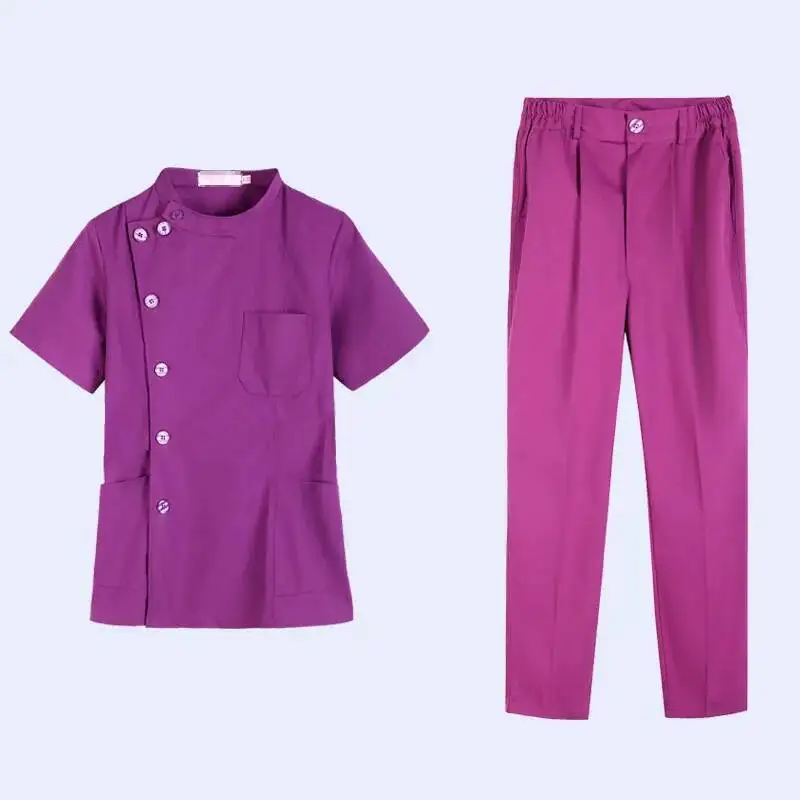 Infirmière S à manches longues pour femmes, combinaison courte fendue, vert foncé, hémodialyse, salle d'opération, département d'urgence, travail médical hospitalier