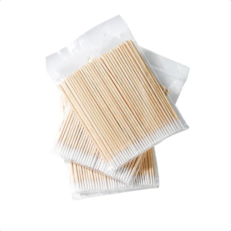 800PCS Pointed Cotton Swabs4 inch Microblading Cotton Swab with Wooden Sticks for Makeup Tattoo Permanent plies and Cleaning 8P