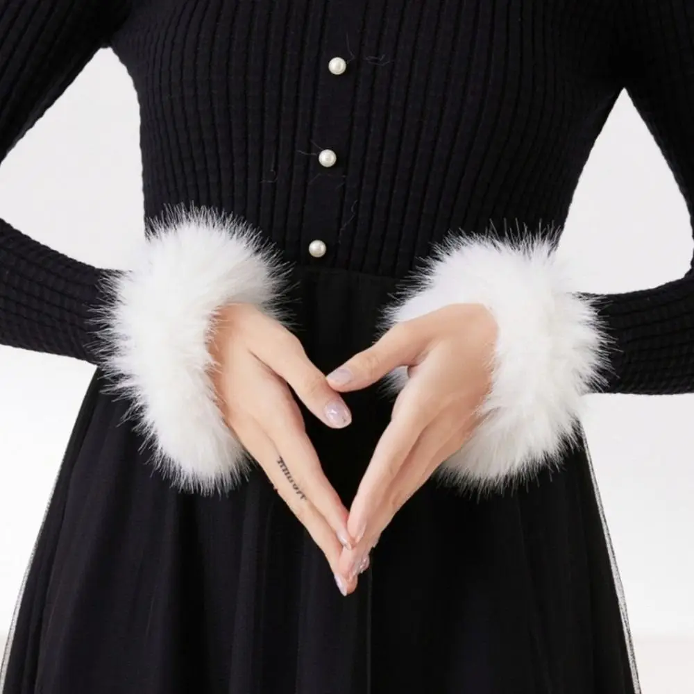 

Новые ветрозащитные искусственные манжеты, мягкие пушистые элегантные теплые женские манжеты со съемными рукавами