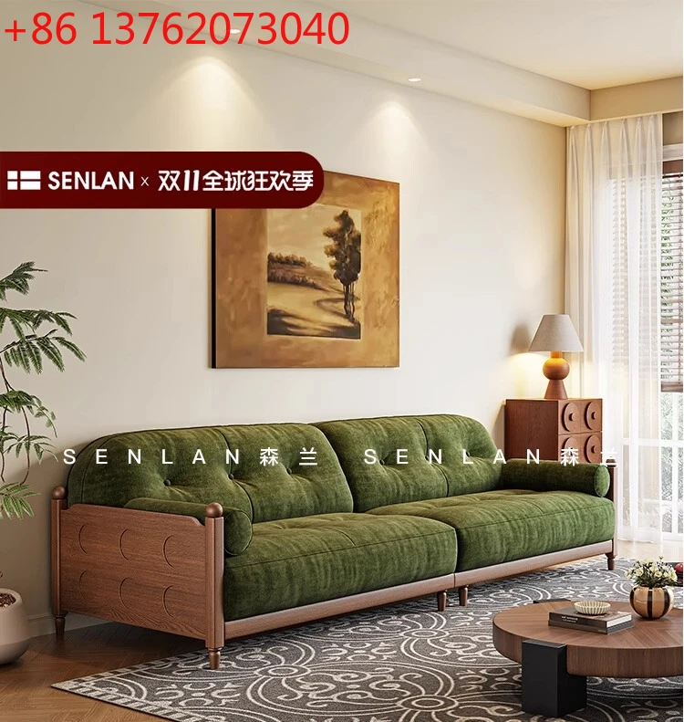 

Средневековый диван для гостиной, современная простая трехместная прямая группа рядов