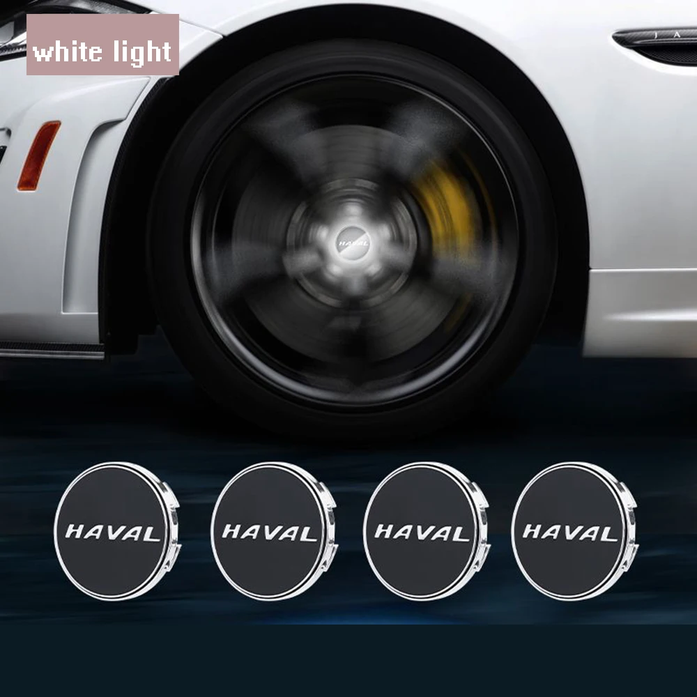 

WHITE Colors LED Car Wheel hub light Logo Sticker Frame Decoration Replacement For Haval H9 2nd 2024 2025 Cover Accessories