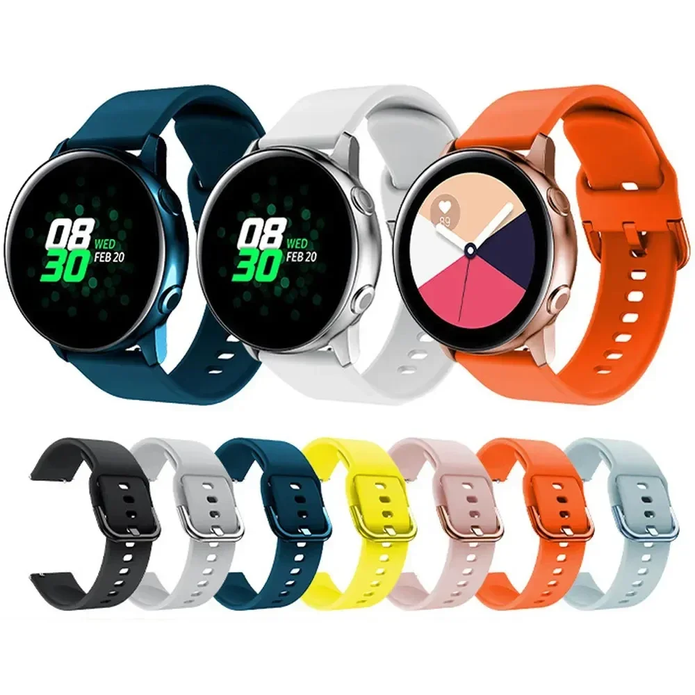 20mm 22mm Silikonband für Samsung Galaxy Watch 5/Pro/4 44mm 40mm Active 2 Gear 3 Armband für Galaxy Watch 4 46mm 42mm