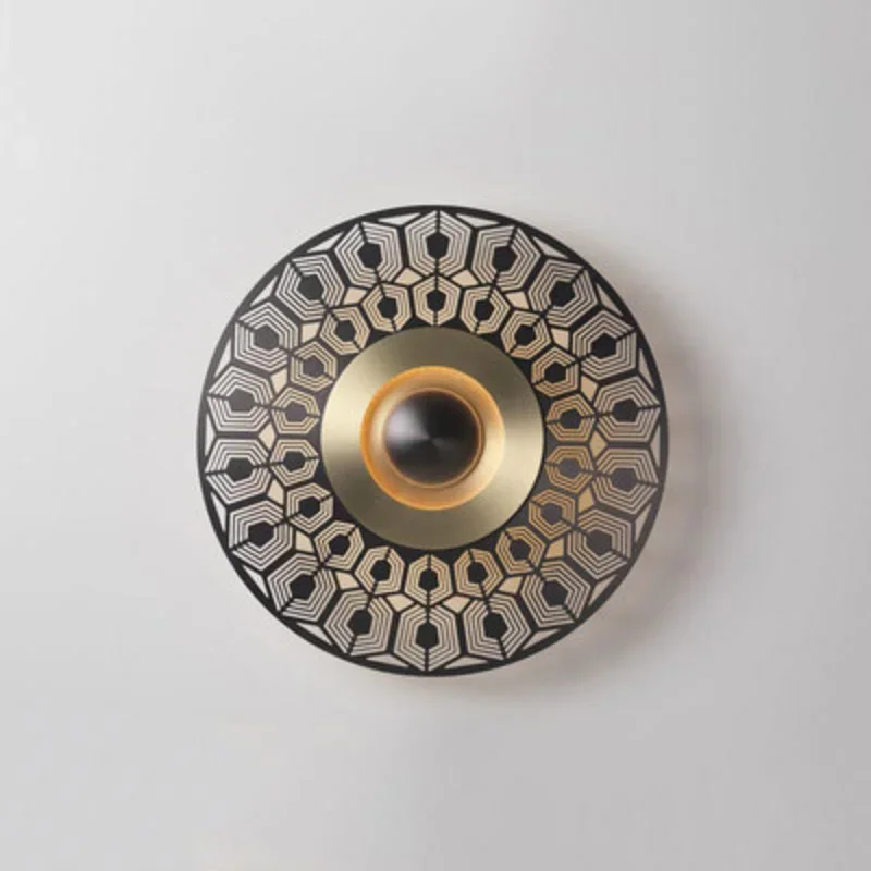 Clothing Store Stainless Steel Round Metal Wall Lights Modern LED Wall Lamp Decoration Corridor Lighting Living Room Dining Room