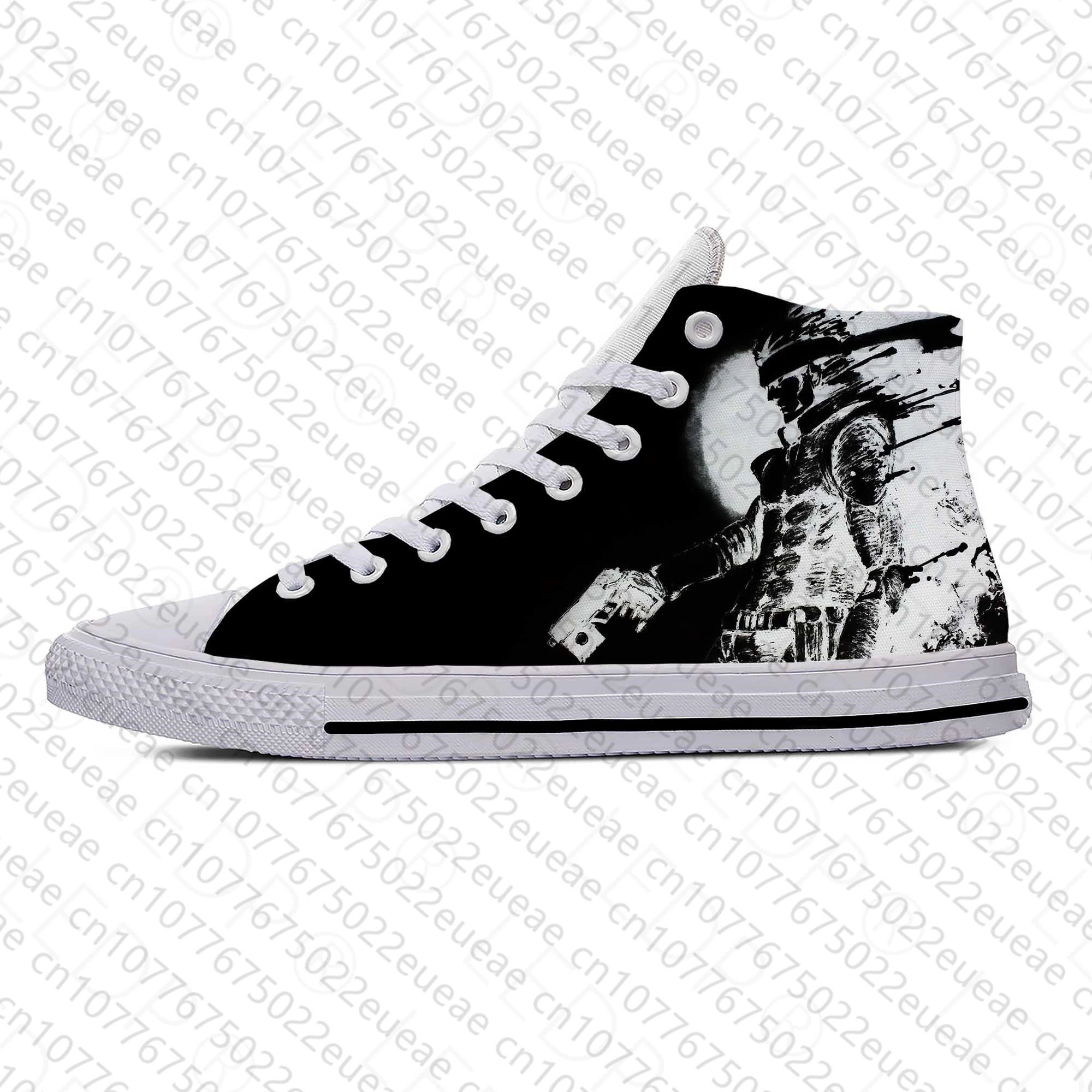 Anime Cartoon Game Metal Gear Solid Fashion Funny Casual Cloth Shoes High Top Lightweight Breathable 3D Print Men Women Sneakers