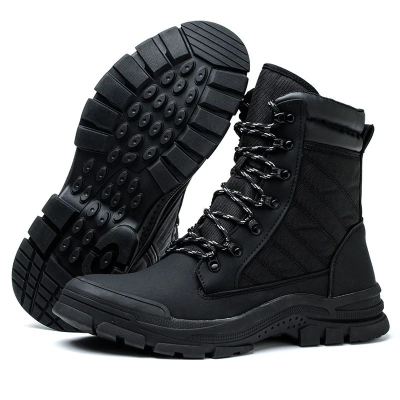 High Top Security Protection Work Safety Shoes, Wearable Safety Shoes Boots Men, Anti-smash Puncture-proof With Steel Toe Boots