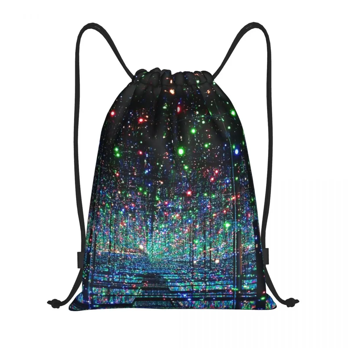 Yayoi Kusama Aesthetic Neon Drawstring Bag Men Women Portable Gym Sports Sackpack Shopping Backpacks