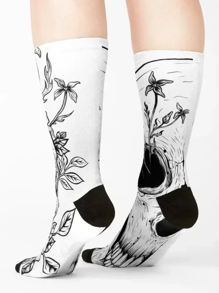 جوارب على شكل جمجمة على شكل زهرة للأطفال جوارب كاواي لركوب الدراجات للسيدات والرجال #4