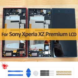 Original Used Goods LCD For Sony Xperia XZ Premium LCD Display Touch Screen XZP G8142 G8141 Digitizer Assembly With Frame Worn