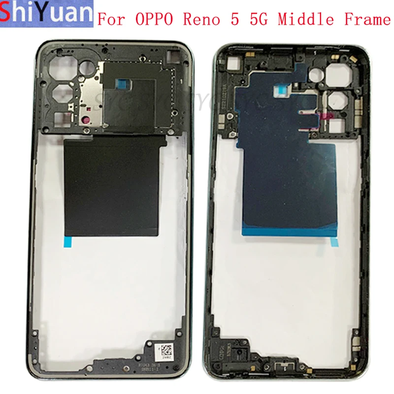 Phone Housing Middle Frame Center Chassis Cover For OPPO Reno 5 5G Middle Frame Replacement Repair Parts