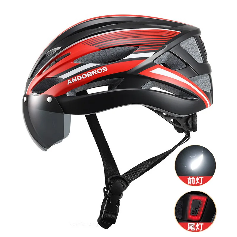 

OEM Bike Helmet Front & Rear Taillights Magnetic Goggles Mountain Riding for Men Women