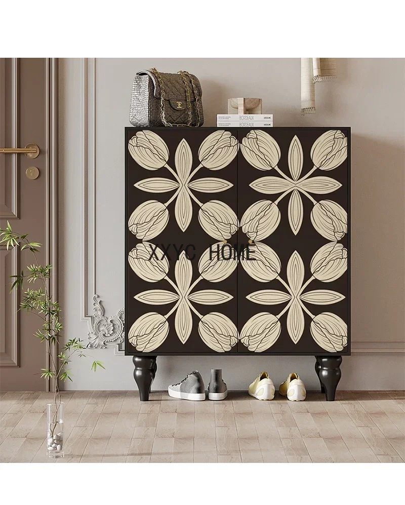 

Franse Retro Schoenenkast Huis Massief Houten Veranda Multi-Functionele Geïntegreerde Zijkast Woonkamer Opbergkast