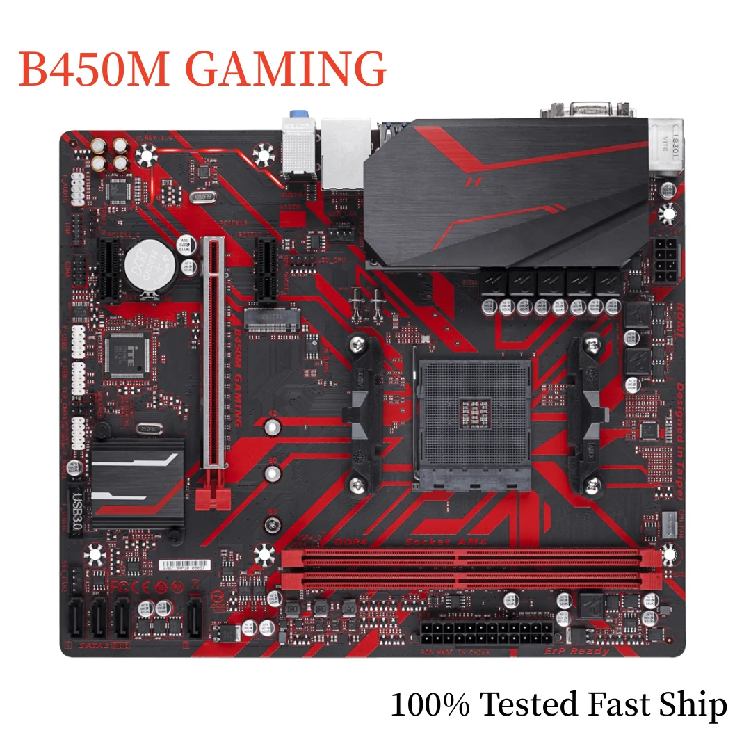 

For GIGABYTE B450M GAMING Motherboard B450 32GB Socket AM4 DDR4 Micro ATX Mainboard 100% Tested Fast Ship