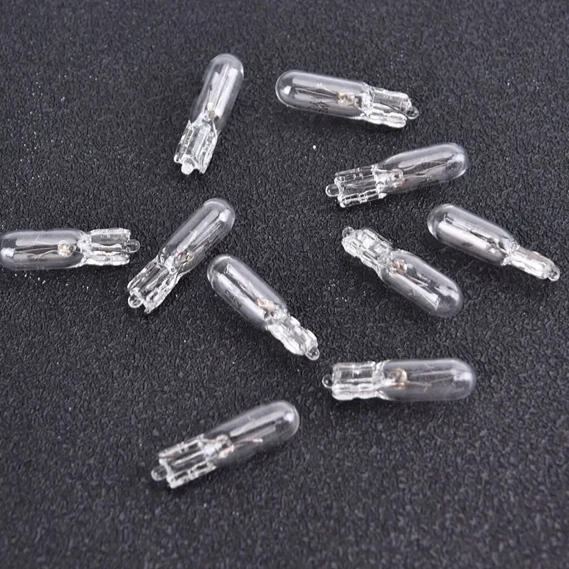 

10Pcs Durable Convenient 12V 1.2W T5 Glass Light Bulb Dashboard Instrument Panel Brake Light Bulbs Long Life