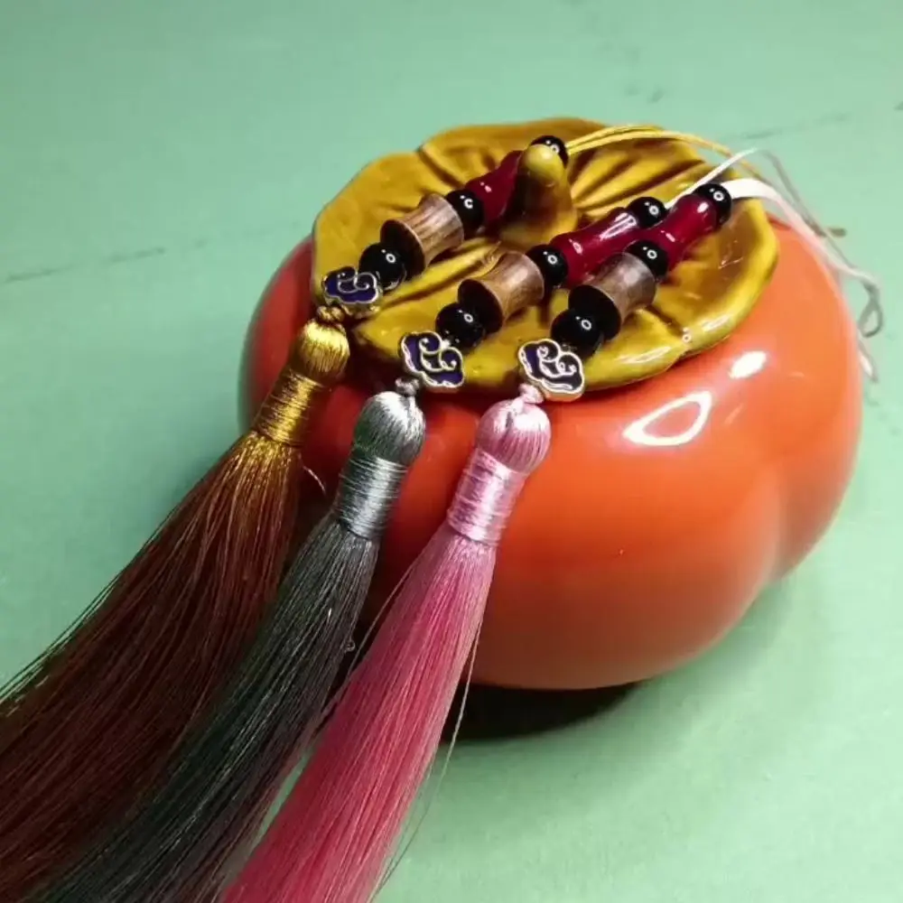 Llavero marcapáginas de la suerte con borlas, manualidades DIY, borla de bendición, llavero de coche, cordón, colgante para teléfono, cadena, fabricación de joyas