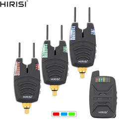 Waterproof Carp Fishing Bite Alarm Set with Snag Ear Bar Wireless Fishing Bite Indicator 1+4 Set with Sound LED B1230