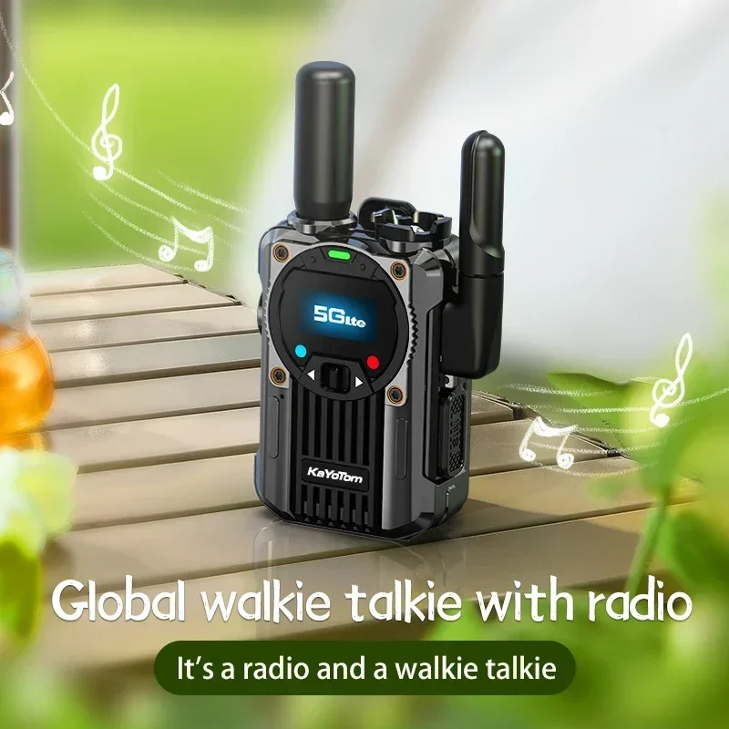 Global Walkie Talkie 4G Walkie Talkie POC with FM radio function, can listen to music Listen to the radio Exclusive Premiere