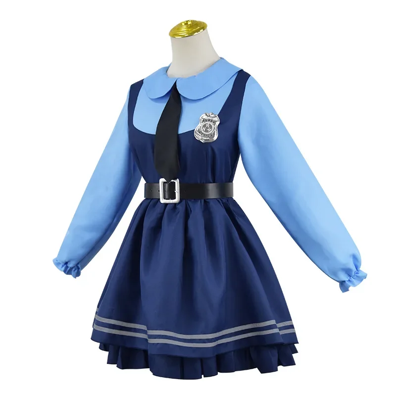 SingXeng Anime Judy Cosplay Dresses Police Costumes Judith Lavernes Hopps Rabbit Headband Halloween Clothing Customize