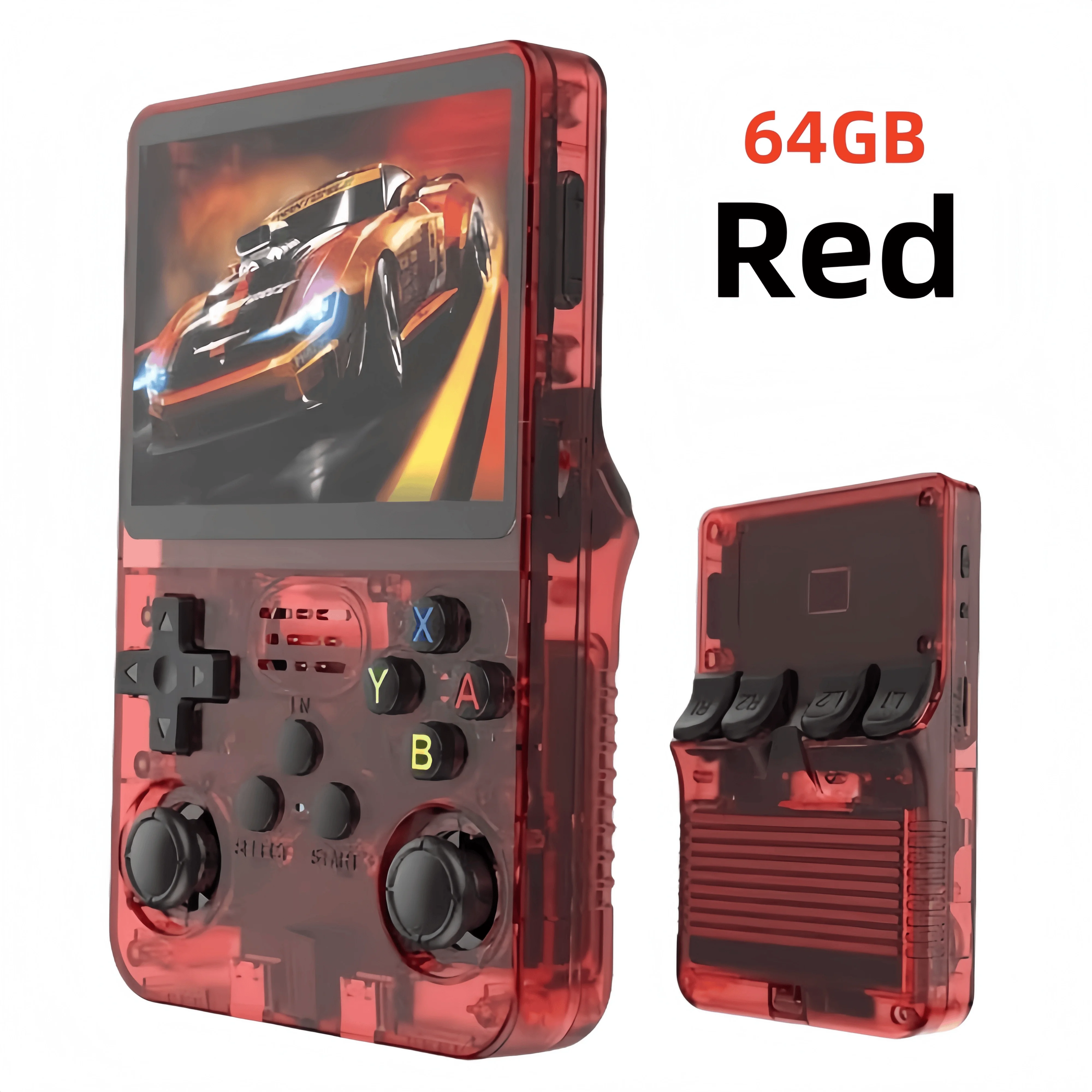 Retro R36S Handheld Videogameconsole, 3,5 inch IPS-scherm, draagbare zakspeler met 128GB voorgeïnstalleerde games, Linux-systeem