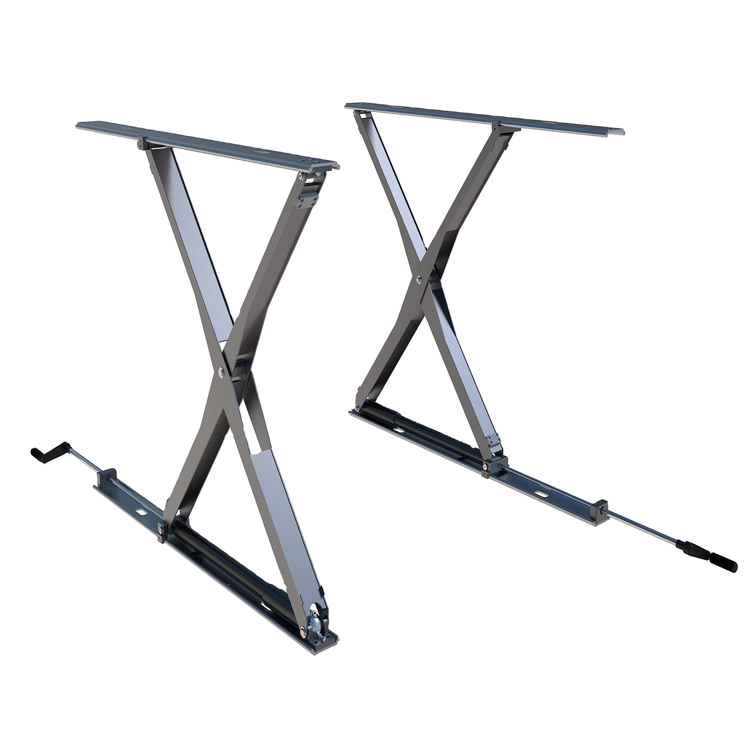 12/24 فولت الترويجية Campervan الكهربائية RV سقف رفع X-نوع كتيفة ألومنيوم مع انقطاع التيار الكهربائي كرنك اليد #2