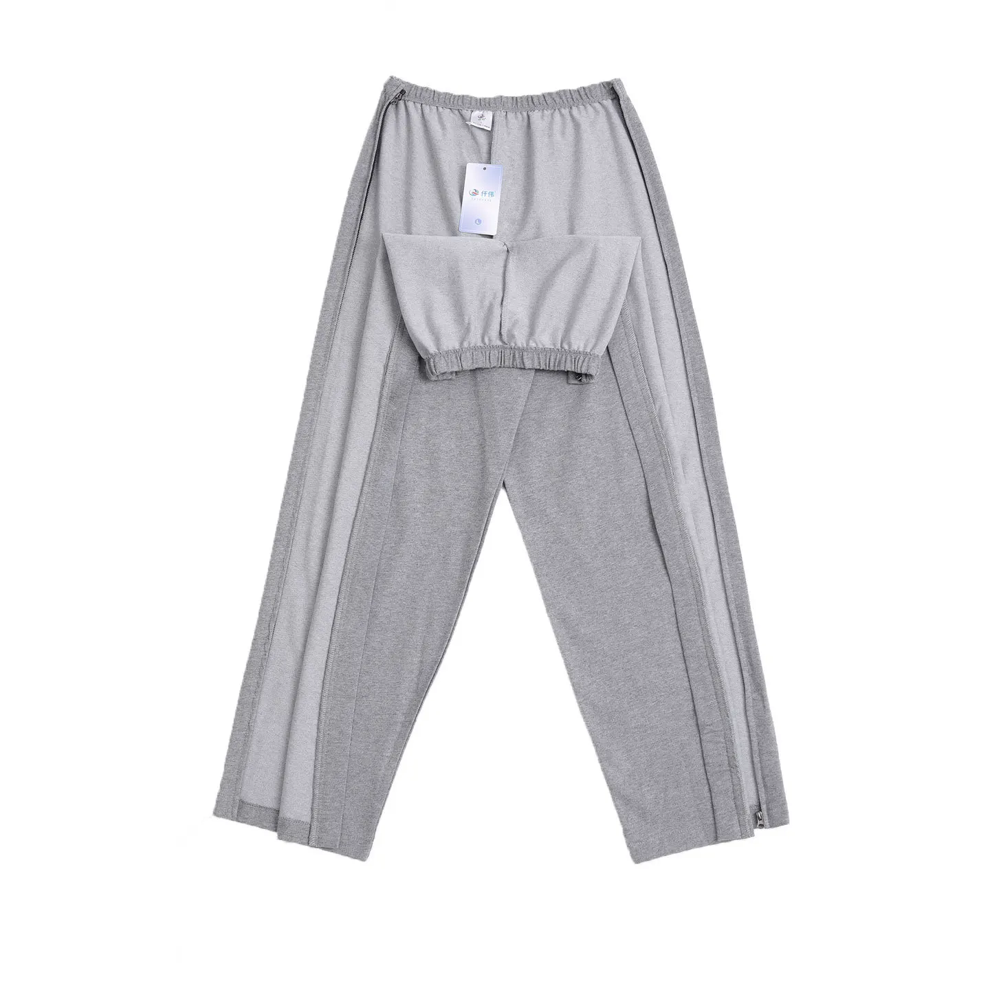 

Fracture Patient Cast Leg Pants Dual Side Zipper Full Opening Easy On Off Orthopedic Splint Nursing Wear Convenient Immobilized
