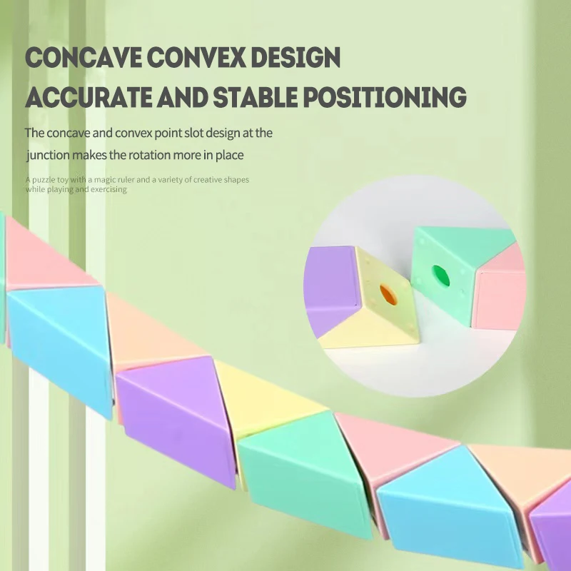 Magic Ruler Puzzle Maze Toy Hand Game Case Box Fun Brain Game Challenge Toys Antistress Twist Snake Folding Toy (36)