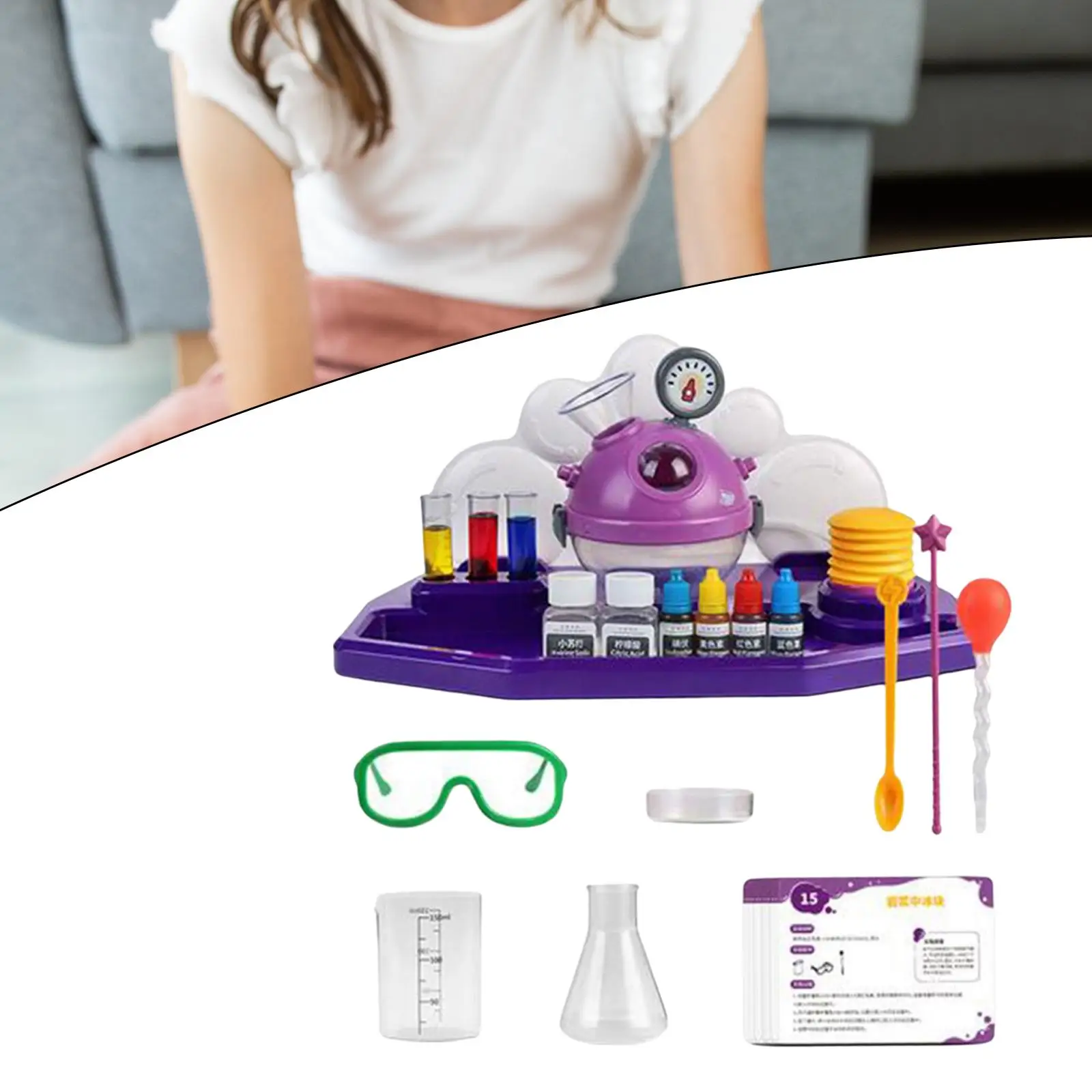 Children\'s Chemistry Science Experiment Kit Pretend Play Science Lab Strain Educational Toys for Children STEM Toy Gifts