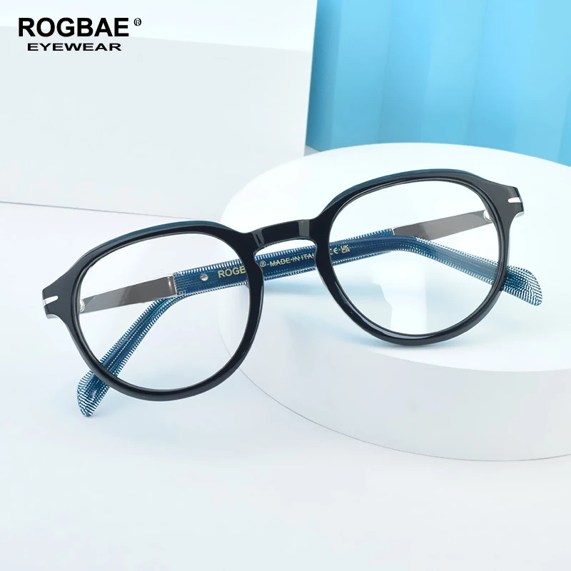 

ROGBAE оправа для очков для мужчин R2483 винтажная квадратная модная оправа для очков ретро очки ацетатные женские очки
