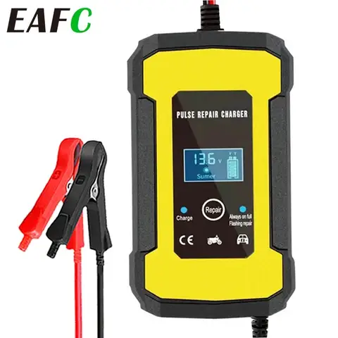 EAFC 구형 납산 배터리 충전기, 자동차 배터리 충전기, 충동 수리 배터리 충전 시작, 자동차 SUV 보트 배터리, 12V 6A