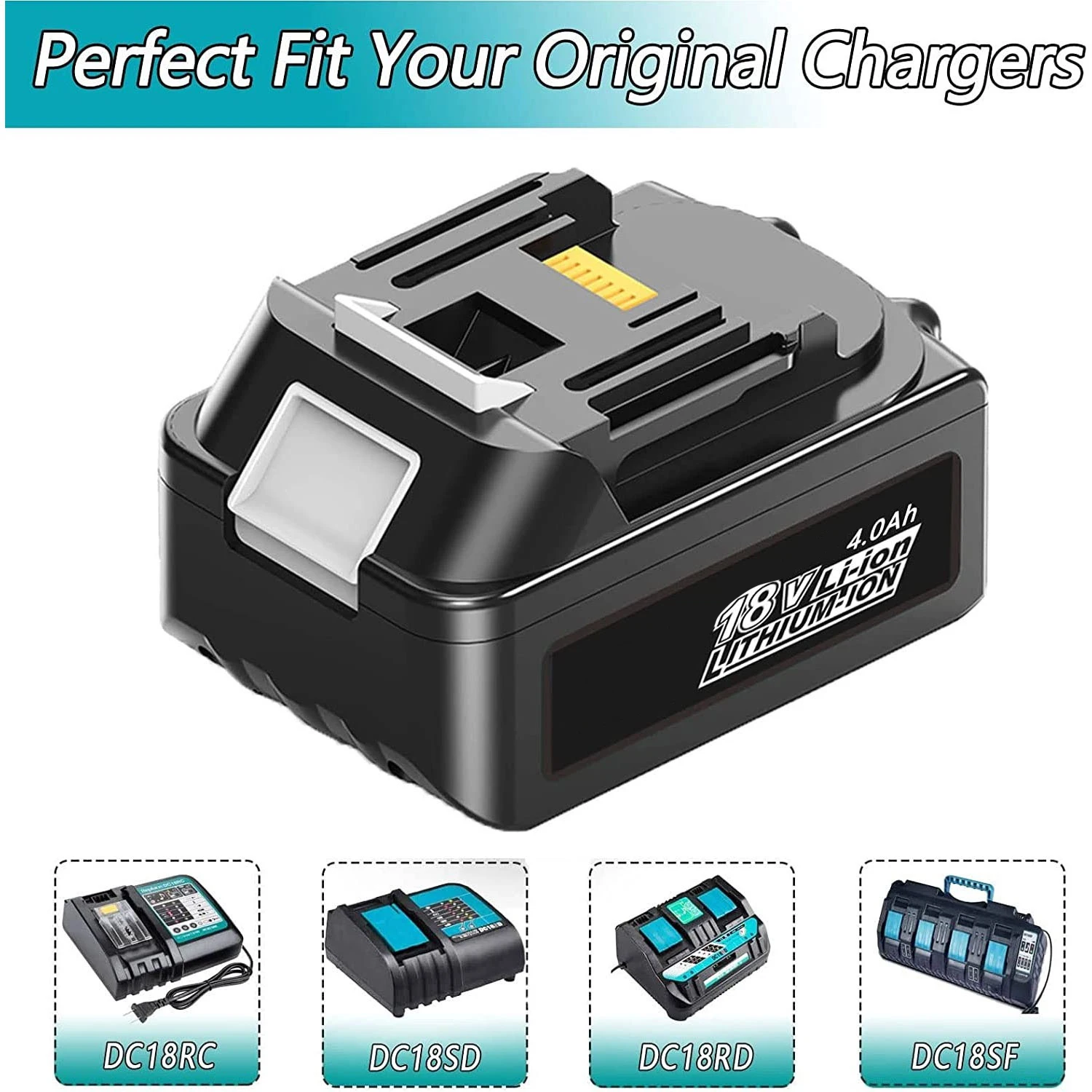 마끼다용 리튬 이온 배터리, 18V 배터리, BL1850B, BL1840B, BL1860, BL1890, BL1815, BL1830, BL1835, 무선 드릴 배터리, LXT400