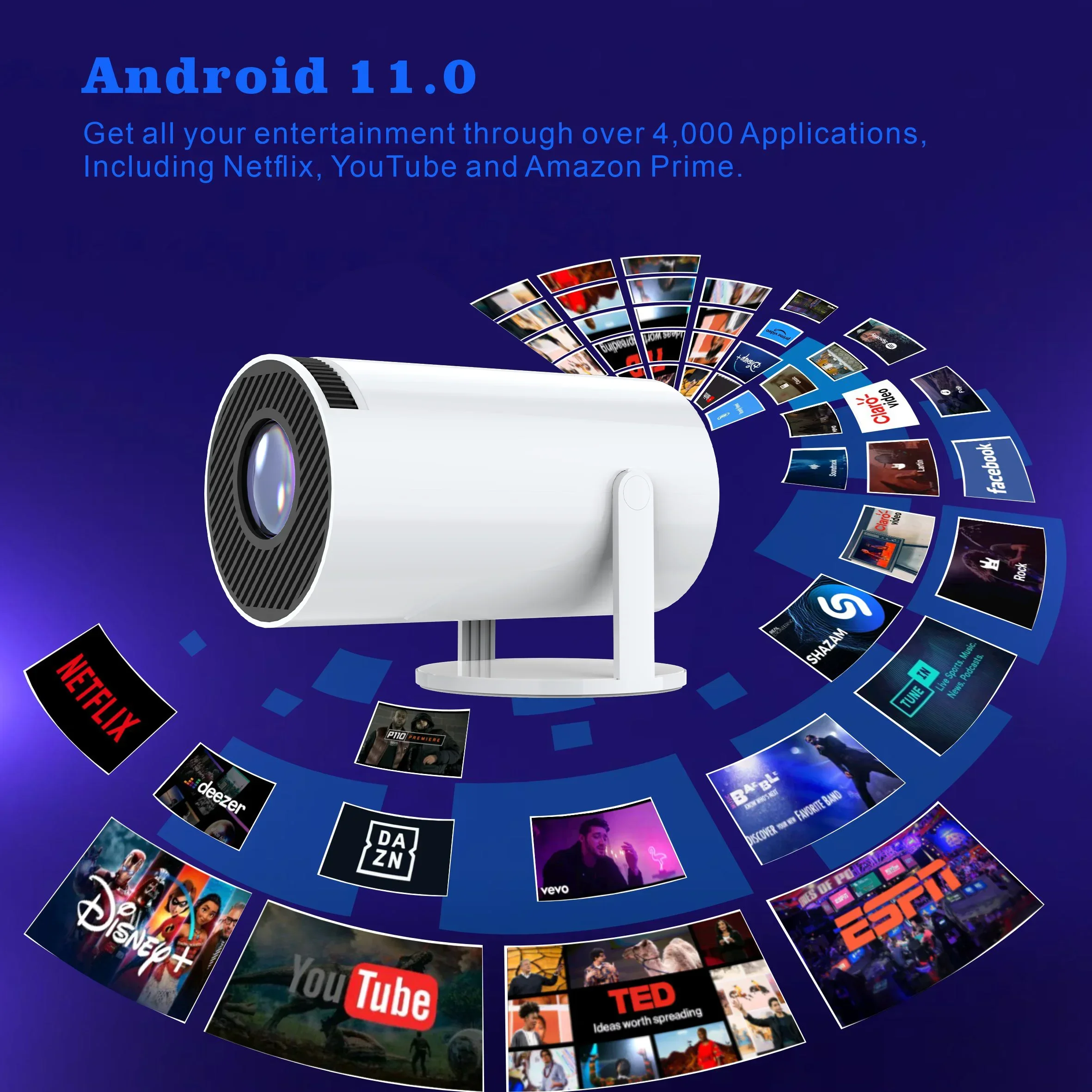 projetor de filme ao ar livre com wifi e bluetooth compativel com iosandroid 01