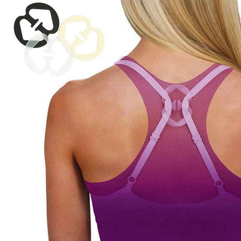 3pcs New Bra Strap Clips Perfect Adjust Bra Clasp Strap Push Up Control Non-slip Buckles Conceal Bra Straps For Braless Look