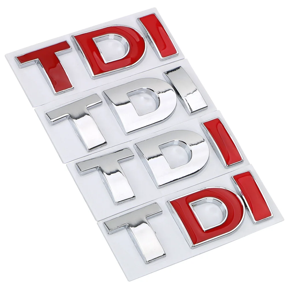 For VW Golf JETTA PASSAT MK4 MK5 MK6 Emblem Badge Turbo Direct Injection Car Sticker TDI Logo Decal 3D Metal Reflective