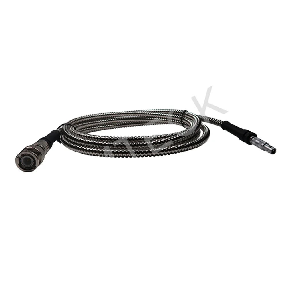 New BNC-lemos 00  Flexible Stainless Steel Protection Shielding Ultrasonic Cable Armored Probe Cables